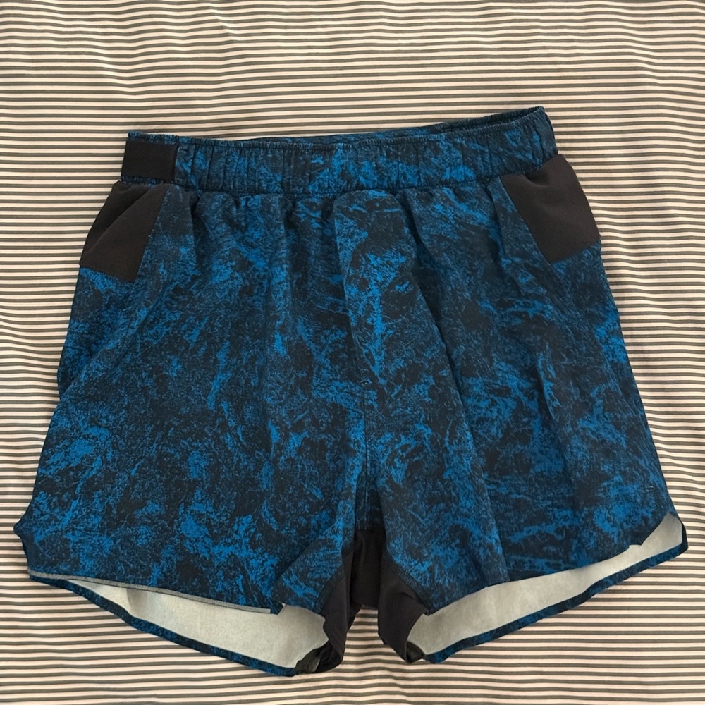 Men’s lululemon Blue and Black Athletic Shorts